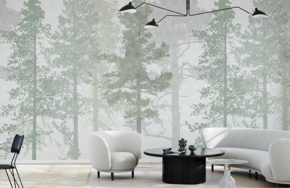 Foto tapet 3D Weaving Wood, Cool Green, personalizat, Photowall