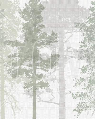 Weaving Wood, Cool Green, Photowall