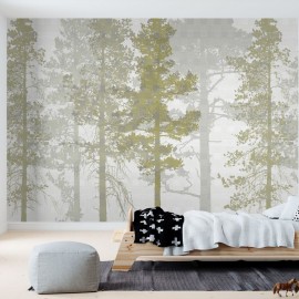 Foto tapet 3D Pădure, Ocru, personalizat, Photowall