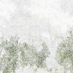 Fototapet Mosaic Forest, Green, personalizat, Photowall