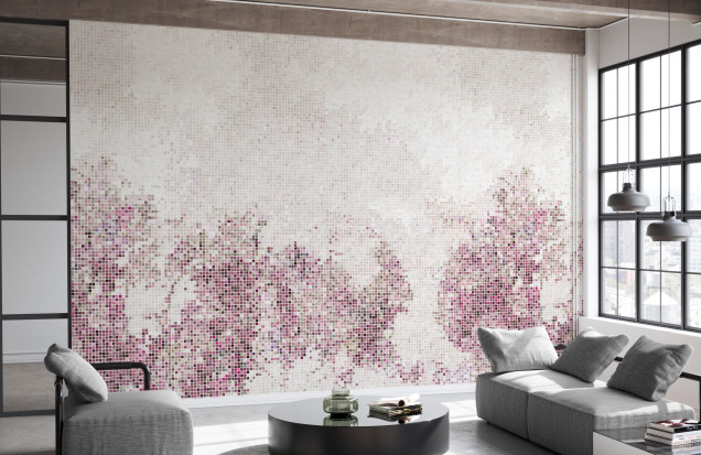 Fototapet Mosaic Forest, Purple, Photowall