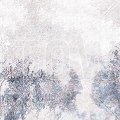 Fototapet Mosaic Forest, Blue, personalizat, Photowall