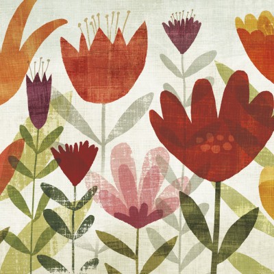 Tapet Modern Garden cu flori abstracte