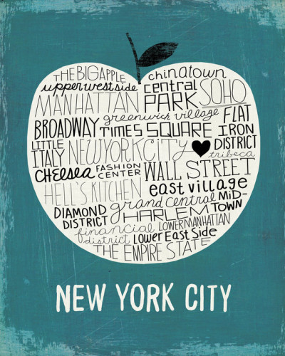 Big Apple cu zonele celebre din New York