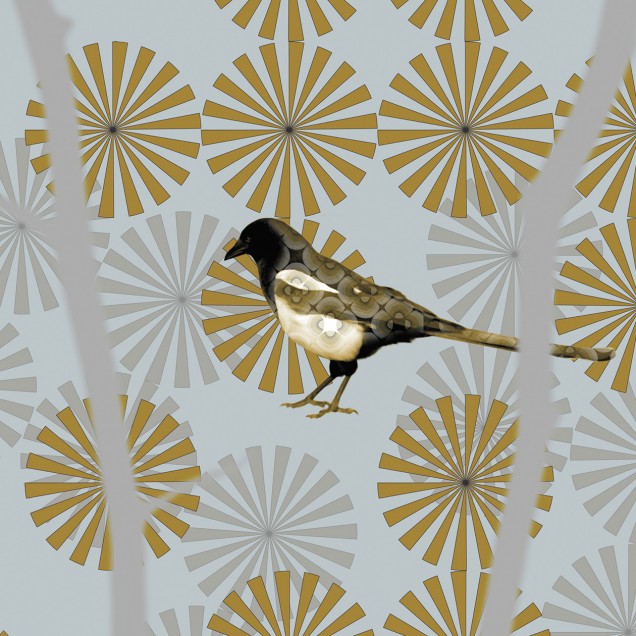 Fototapet Photowall PHW-E21765. Conține culorile: Gri, Gri Deschis, Galben, Curry, Portocaliu, Portocaliu Semnal, Verde, Verde Palid, Verde, Verde Măsliniu