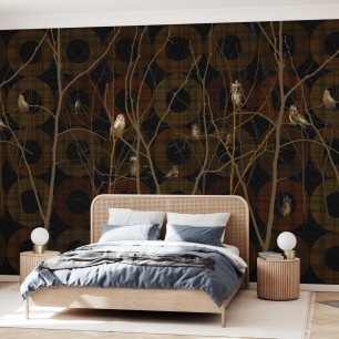 Fototapet Photowall PHW-E21770. Conține culorile: Maro, Maro Sepia, Maro, Maro-Verde, Galben, Galben Lămâie, Albastru, Albastru Noapte, Verde, Verde Sticlă