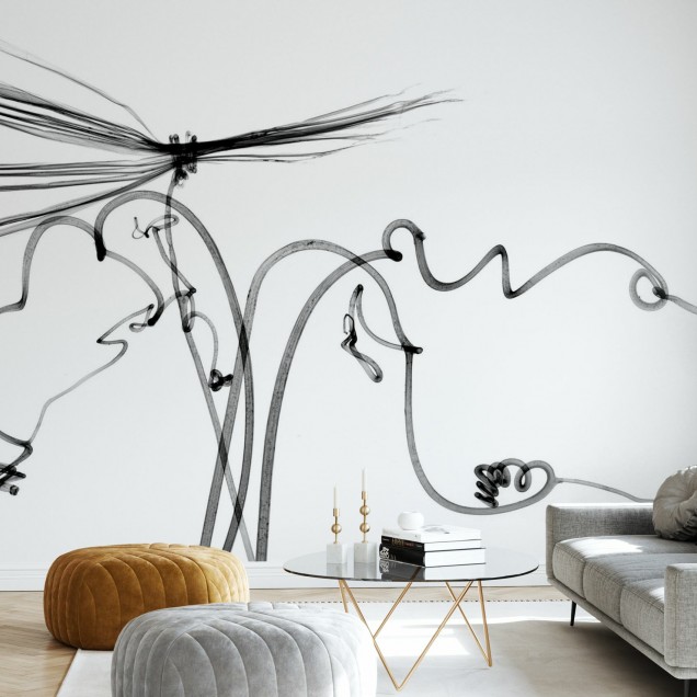 Tapet Dragonfly, abstract minimalist, modern, design artistic
