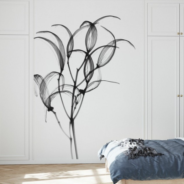 Tapet cu model minimalist Seapods Oleander Bush, care prezintă o plantă de oleandru în stil grafic, potrivit pentru a decora livingul, dormitorul sau bucătăria.