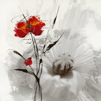 Fototapet floral cu accente artistice