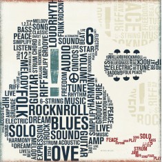 Fototapet Type Guitar Square II, personalizat, Photowall
