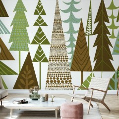Fototapet Forest Folklore Green Trees, personalizat, Photowall