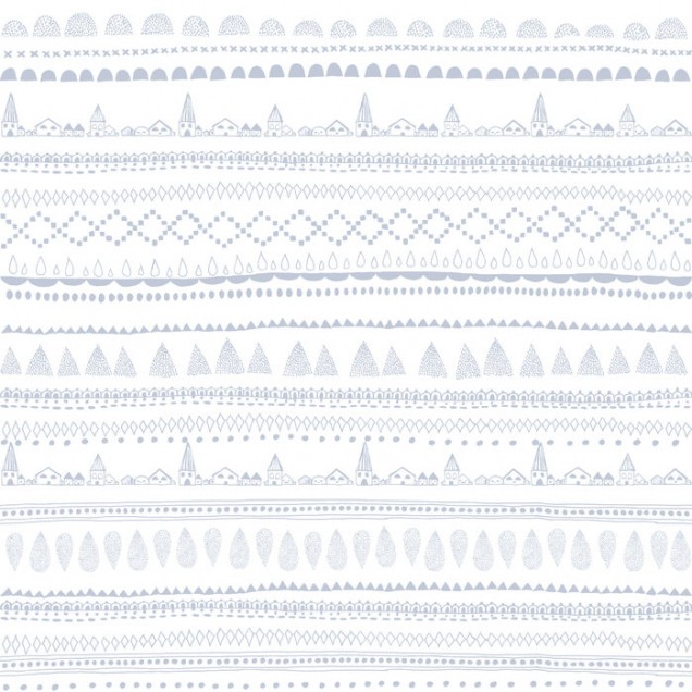 Tapet cu model Nordic Folk, Blueberry Milk, cu dungi subtile si forme geometrice.