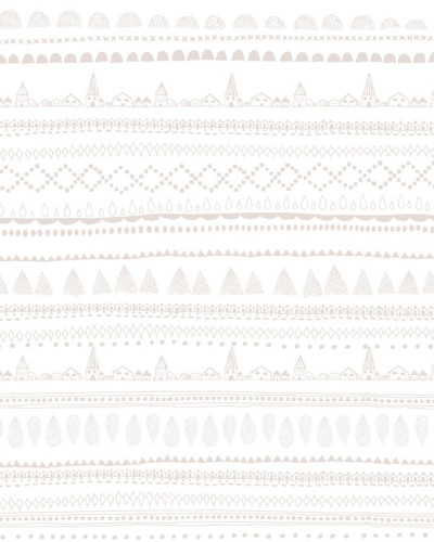 Tapet Nordic Folk, Dusty Pink, cu un design minimalist si o nuanta de roz prafuit, perfect pentru a decora o camera cu un stil elegant si relaxant.
