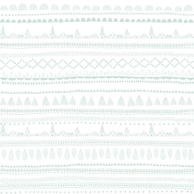 Tapet cu model Nordic Folk, Mint
