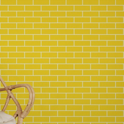 Tegel Yellow tapet cu aspect de cărămidă galbenă, ideal pentru a crea o atmosferă vibrantă și primitoare.