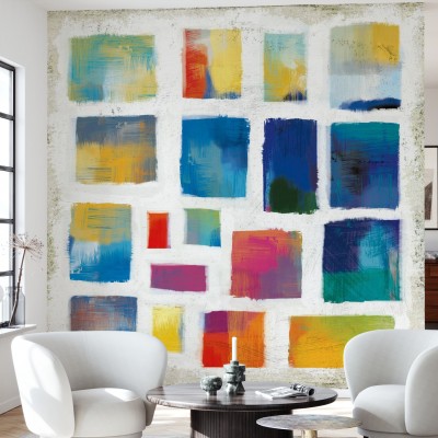 Tapet Vibrations Square cu design abstract, modern si minimalist.