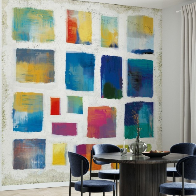 Tapet Vibrations Square cu design abstract, modern si minimalist.