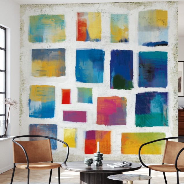 Tapet Vibrations Square cu design abstract, modern si minimalist.
