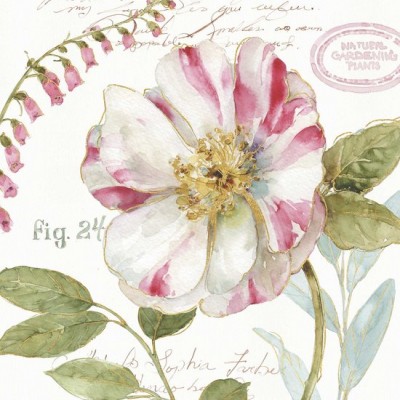 Tapet cu flori Candy Cane Striped Flower, cu flori delicate cu dungi pastelate