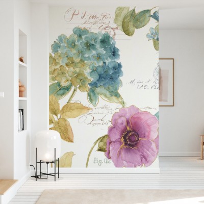 Hydrangea Letter tapet floral cu hortensie si anemona