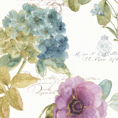 Hydrangea Letter tapet floral cu hortensie si anemona