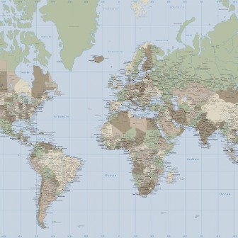 Fototapet World Map Vintage, Photowall