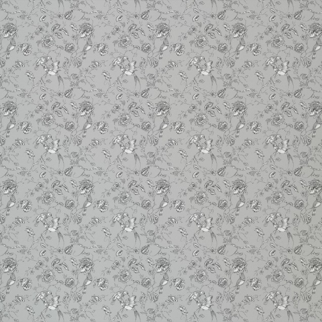 Tapet cu colibri gri, cu un design delicat și rafinat.