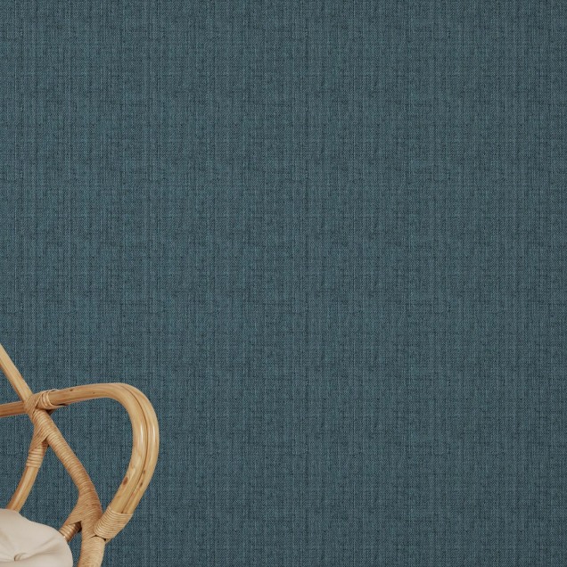Tapet Linen Denim - bleumarin, textură fină, inspirată de materiale naturale.