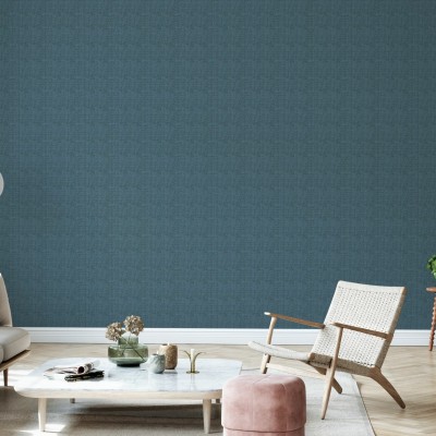 Tapet Linen Denim - bleumarin, textură fină, inspirată de materiale naturale.