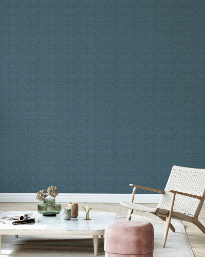 Tapet Linen Denim - bleumarin, textură fină, inspirată de materiale naturale.