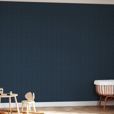 Wallpaper Linen Dark Blue, textură fină, albastru închis