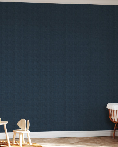 Wallpaper Linen Dark Blue, textură fină, albastru închis