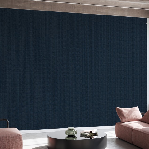 Tapet Linen Black, cu textură subtilă și o culoare neagră intensă, perfect pentru a crea un decor elegant și modern.