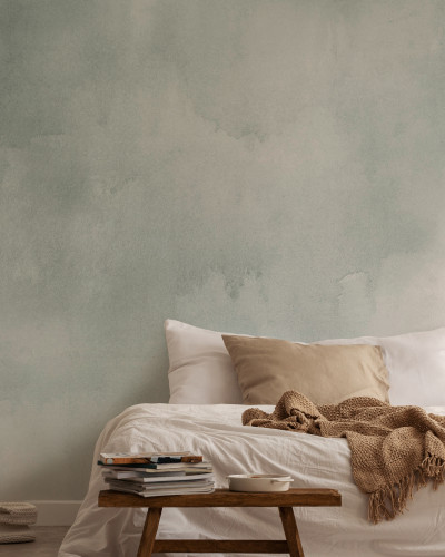 Tapet Watercolour Green - o variantă modernă și minimalistă de 
