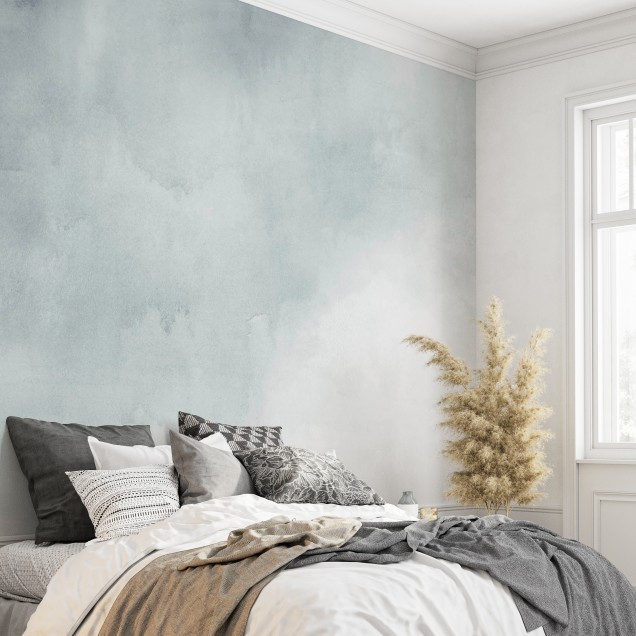 Tapet Watercolor, Grey, cu un design modern și elegant, cu un model abstract în nuanțe de gri.