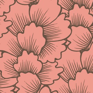 Fototapet Mostly Coral Brown on Pink, Photowall