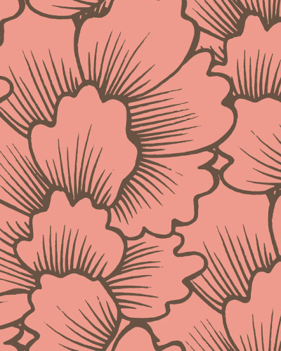 Mostly Coral Brown on Pink, Photowall
