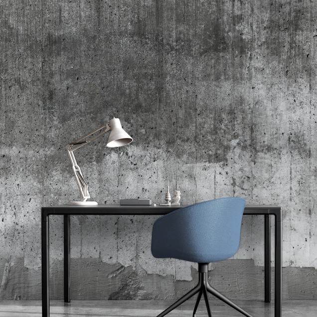 Tapet cu aspect de beton brut, cu o textura unica si o culoare gri deschisa.
