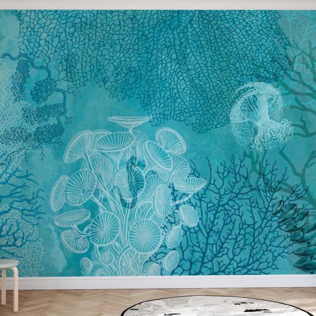 Acqua di Mare Azzurra  cu corali și meduze delicate, perfect pentru a crea o atmosferă relaxantă și elegantă în casa dumneavoastră.
