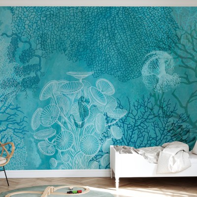 Acqua di Mare Azzurra  cu corali și meduze delicate, perfect pentru a crea o atmosferă relaxantă și elegantă în casa dumneavoastră.