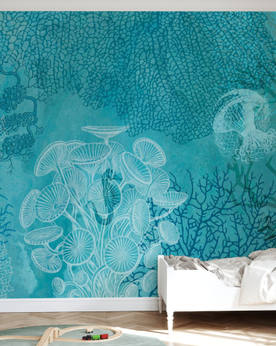 Acqua di Mare Azzurra  cu corali și meduze delicate, perfect pentru a crea o atmosferă relaxantă și elegantă în casa dumneavoastră.