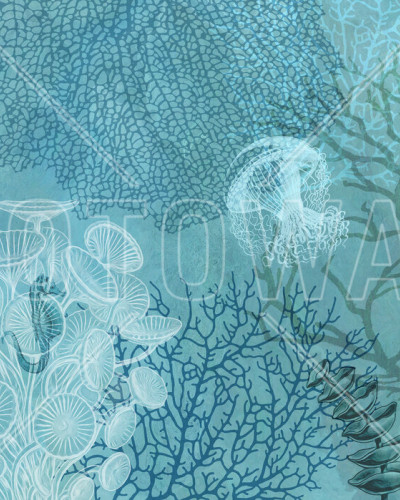 Acqua di Mare Azzurra  cu corali și meduze delicate, perfect pentru a crea o atmosferă relaxantă și elegantă în casa dumneavoastră.