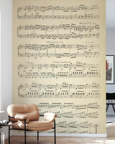 Tapet cu note muzicale vintage