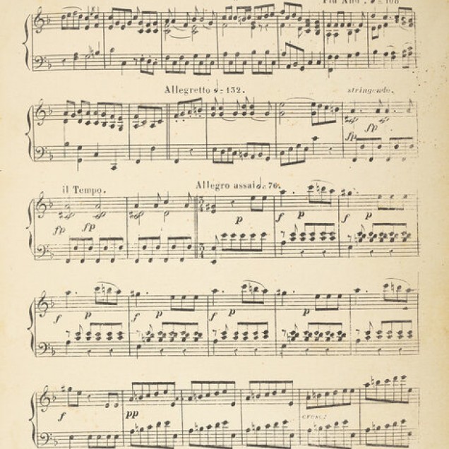 Tapet cu note muzicale vintage