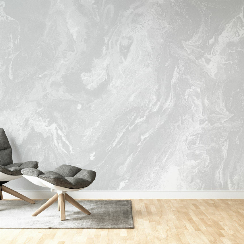 Wallpaper abstract cu nuanțe de albastru, cu un design elegant și relaxant.