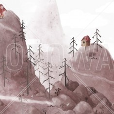 Fototapet Birdhouse Fantasy Mountains, personalizat, Photowall