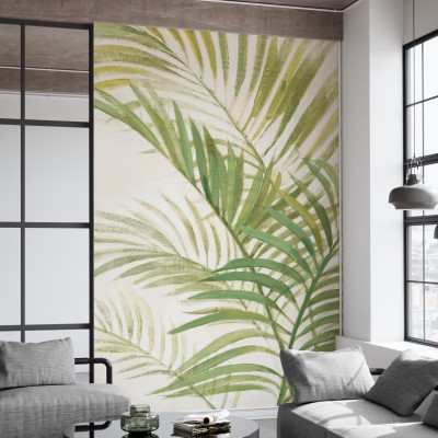 Palms Bright tapet tropical cu frunze verzi
