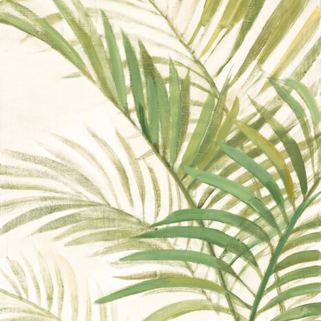 Palms Bright tapet tropical cu frunze verzi