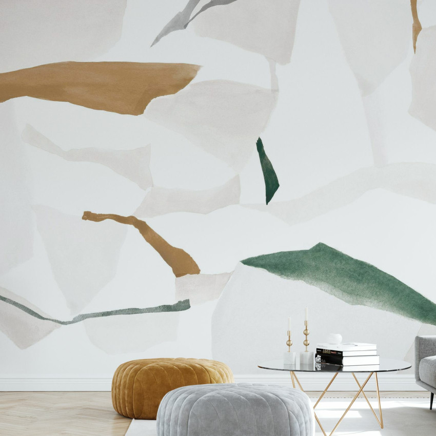 Tapet abstract cu nuanțe de bordo și roz pal, design minimalist, perfect pentru living, dormitor, hol sau birou.