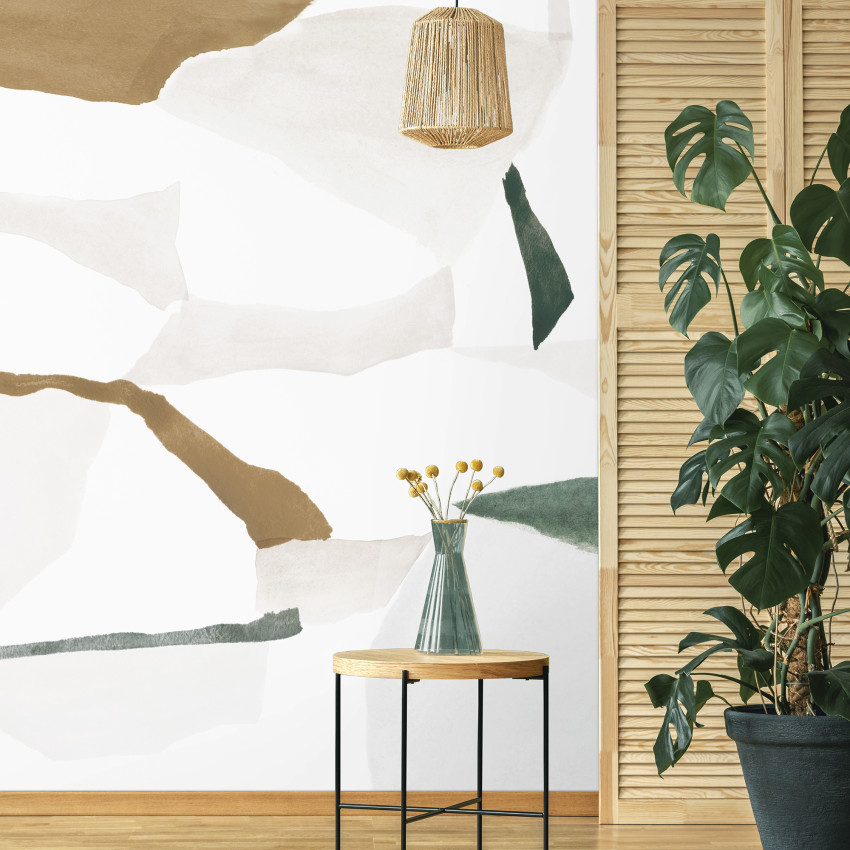 Tapet abstract cu nuanțe de bordo și roz pal, design minimalist, perfect pentru living, dormitor, hol sau birou.